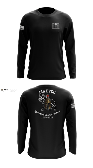 Long Sleeve Performance Shirt, 136 EVCC, Army, Teamtime, Team time, sublimation, custom sports apparel, team uniforms, spirit wear, spiritwear, sports uniforms, custom shirts, team store, custom team store, fundraiser sports, apparel fundraiser