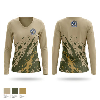 Womens Long Sleeve Vneck Shirt, Venice Thunder, , Teamtime, Team time, sublimation, custom sports apparel, team uniforms, spirit wear, spiritwear, sports uniforms, custom shirts, team store, custom team store, fundraiser sports, apparel fundraiser