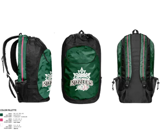 Gear Bag, Central Vermont Rizzlers, Baseball, Teamtime, Team time, sublimation, custom sports apparel, team uniforms, spirit wear, spiritwear, sports uniforms, custom shirts, team store, custom team store, fundraiser sports, apparel fundraiser