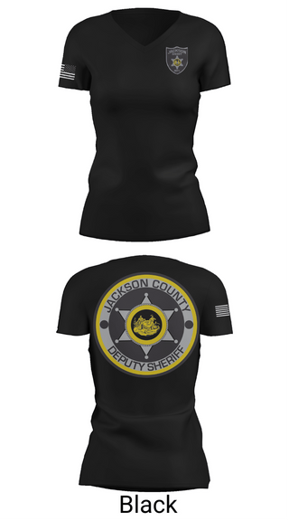 Womens Short Sleeve Vneck Shirt, Jackson County SD, Police, Teamtime, Team time, sublimation, custom sports apparel, team uniforms, spirit wear, spiritwear, sports uniforms, custom shirts, team store, custom team store, fundraiser sports, apparel fundraiser