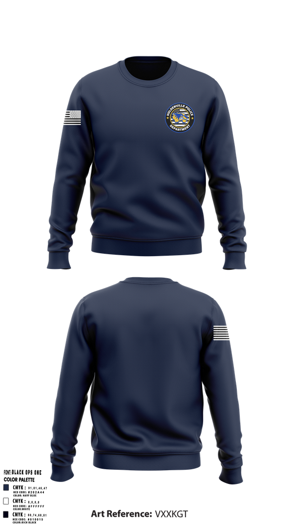 Crew Neck Sweatshirt, Holdenville PD, Police, Teamtime, Team time, sublimation, custom sports apparel, team uniforms, spirit wear, spiritwear, sports uniforms, custom shirts, team store, custom team store, fundraiser sports, apparel fundraiser