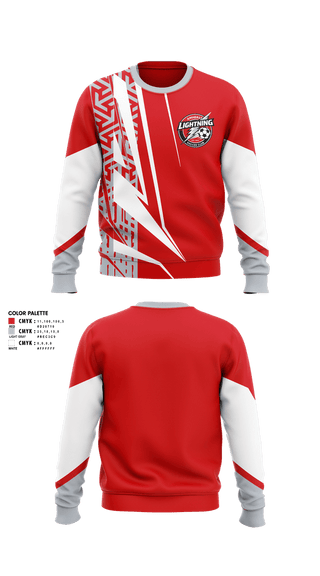 Crew Neck Sweatshirt, Amherst Lightning, Women's Soccer, Teamtime, Team time, sublimation, custom sports apparel, team uniforms, spirit wear, spiritwear, sports uniforms, custom shirts, team store, custom team store, fundraiser sports, apparel fundraiser