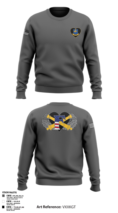 Freedom BTRY, 1-320th FAR 56639766 Crew Neck Sweatshirt - 1