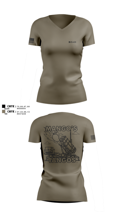 B/3-43 41325172 Women's Short Sleeve V-neck Shirt - 3