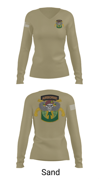 Womens Long Sleeve Vneck Shirt, 16th Military Police Brigade, , Teamtime, Team time, sublimation, custom sports apparel, team uniforms, spirit wear, spiritwear, sports uniforms, custom shirts, team store, custom team store, fundraiser sports, apparel fundraiser