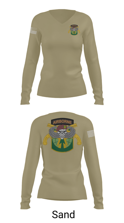 Womens Long Sleeve Vneck Shirt, 16th Military Police Brigade, , Teamtime, Team time, sublimation, custom sports apparel, team uniforms, spirit wear, spiritwear, sports uniforms, custom shirts, team store, custom team store, fundraiser sports, apparel fundraiser
