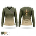 Faith family footbal 31880375 Women's Long Sleeve V-neck Shirt - 1