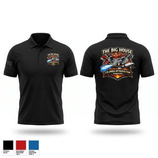 Short Sleeve Performance Polo, Columbia Airport Fire, Fire Department, Teamtime, Team time, sublimation, custom sports apparel, team uniforms, spirit wear, spiritwear, sports uniforms, custom shirts, team store, custom team store, fundraiser sports, apparel fundraiser