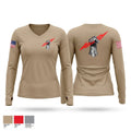 WALK EM DOWN J FIST Women's Long Sleeve V-neck Shirt - 1