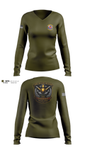 Marine Corps Security Force Battalion Kings Bay Women's Long Sleeve V-neck Shirt - 101