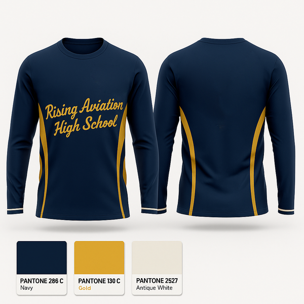 Long Sleeve Performance Shirt, Rising Aviation High School, Spirit Store, Teamtime, Team time, sublimation, custom sports apparel, team uniforms, spirit wear, spiritwear, sports uniforms, custom shirts, team store, custom team store, fundraiser sports, apparel fundraiser
