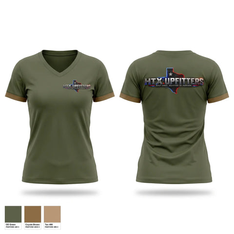 Womens Short Sleeve Vneck Shirt, HTX.UPFITTERS, , Teamtime, Team time, sublimation, custom sports apparel, team uniforms, spirit wear, spiritwear, sports uniforms, custom shirts, team store, custom team store, fundraiser sports, apparel fundraiser