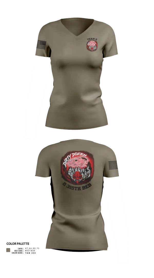Womens Short Sleeve Vneck Shirt, Dirty Dozen, , Teamtime, Team time, sublimation, custom sports apparel, team uniforms, spirit wear, spiritwear, sports uniforms, custom shirts, team store, custom team store, fundraiser sports, apparel fundraiser