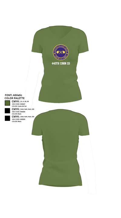 440th CBRN CO 79820871 Women's Short Sleeve V-neck Shirt - 42