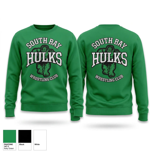 Crew Neck Sweatshirt, South bay Hulks, Wrestling, Teamtime, Team time, sublimation, custom sports apparel, team uniforms, spirit wear, spiritwear, sports uniforms, custom shirts, team store, custom team store, fundraiser sports, apparel fundraiser