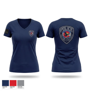 Womens Short Sleeve Vneck Shirt, Black Hawk Police Department, Police, Teamtime, Team time, sublimation, custom sports apparel, team uniforms, spirit wear, spiritwear, sports uniforms, custom shirts, team store, custom team store, fundraiser sports, apparel fundraiser