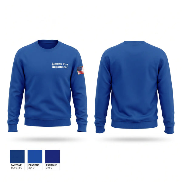 Crew Neck Sweatshirt, Claxton fire department, Fire Department, Teamtime, Team time, sublimation, custom sports apparel, team uniforms, spirit wear, spiritwear, sports uniforms, custom shirts, team store, custom team store, fundraiser sports, apparel fundraiser