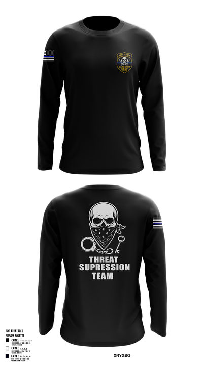 New Jersey Department of Corrections Long Sleeve Performance Shirt 1