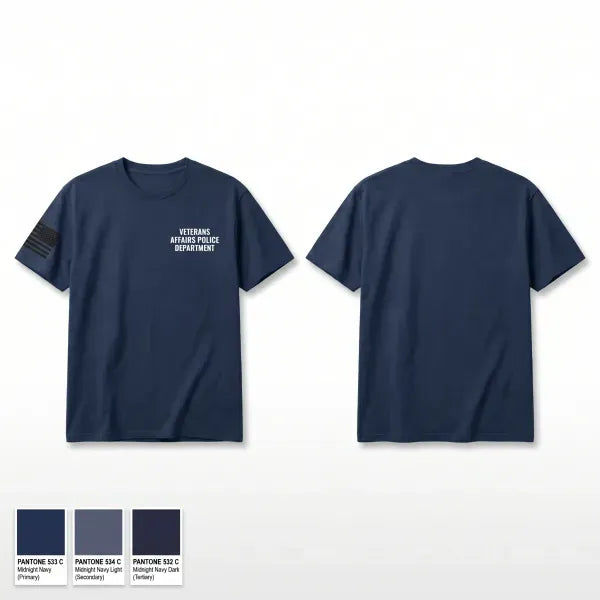 Veterans Affairs Police Department 21629623 Old School Cotton Feel Shirt - 1