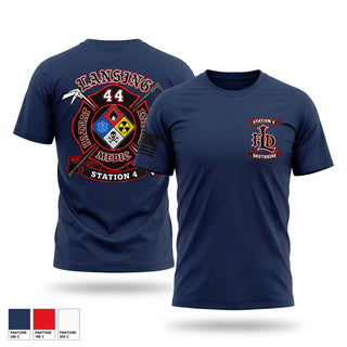 Old School Cotton Feel Shirt, Lansing Fire Dept - Station 4, Fire Department, Teamtime, Team time, sublimation, custom sports apparel, team uniforms, spirit wear, spiritwear, sports uniforms, custom shirts, team store, custom team store, fundraiser sports, apparel fundraiser