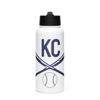KC Elite 82494190 Stainless Steel Water Bottle with a Straw Lid