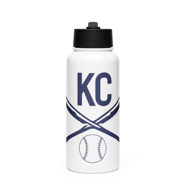 KC Elite 82494190 Stainless Steel Water Bottle with a Straw Lid