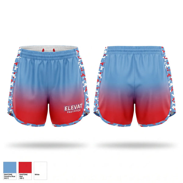 Womens Shorts, Elevate, Softball, Teamtime, Team time, sublimation, custom sports apparel, team uniforms, spirit wear, spiritwear, sports uniforms, custom shirts, team store, custom team store, fundraiser sports, apparel fundraiser
