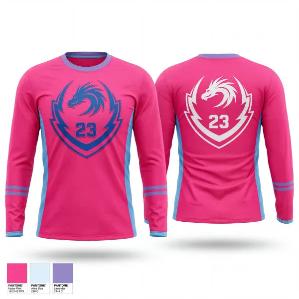 Long Sleeve Performance Shirt, Dragons, , Teamtime, Team time, sublimation, custom sports apparel, team uniforms, spirit wear, spiritwear, sports uniforms, custom shirts, team store, custom team store, fundraiser sports, apparel fundraiser