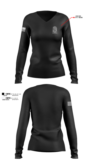 Womens Long Sleeve Vneck Shirt, CPD 86th PCT, Police, Teamtime, Team time, sublimation, custom sports apparel, team uniforms, spirit wear, spiritwear, sports uniforms, custom shirts, team store, custom team store, fundraiser sports, apparel fundraiser