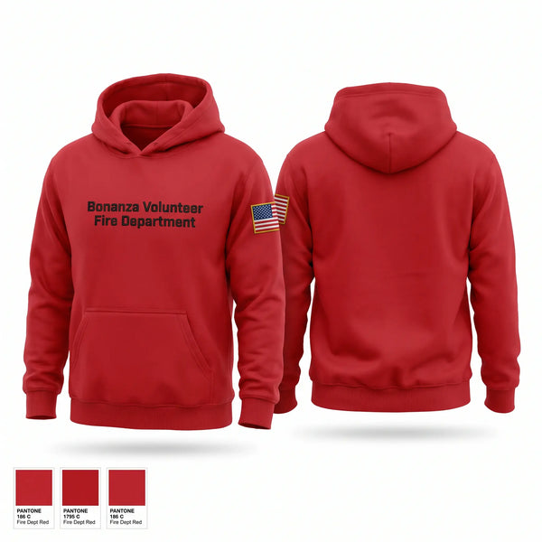 Hoodie, Bonanza Volunteer Fire Department, Fire Department, Teamtime, Team time, sublimation, custom sports apparel, team uniforms, spirit wear, spiritwear, sports uniforms, custom shirts, team store, custom team store, fundraiser sports, apparel fundraiser