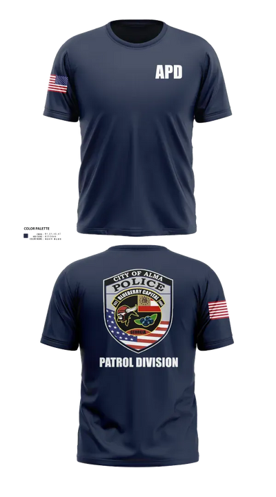 Alma Police Department 36149502 Short Sleeve Performance Shirt - 22