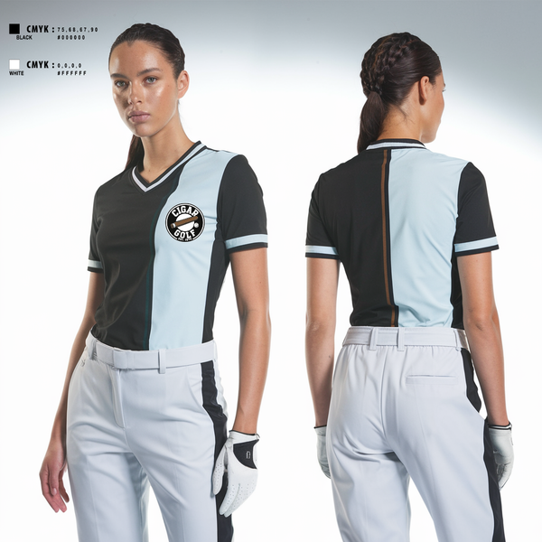 Womens Short Sleeve Vneck Shirt, CIGAR GOLFCIGAR GOLF, Golf, Teamtime, Team time, sublimation, custom sports apparel, team uniforms, spirit wear, spiritwear, sports uniforms, custom shirts, team store, custom team store, fundraiser sports, apparel fundraiser