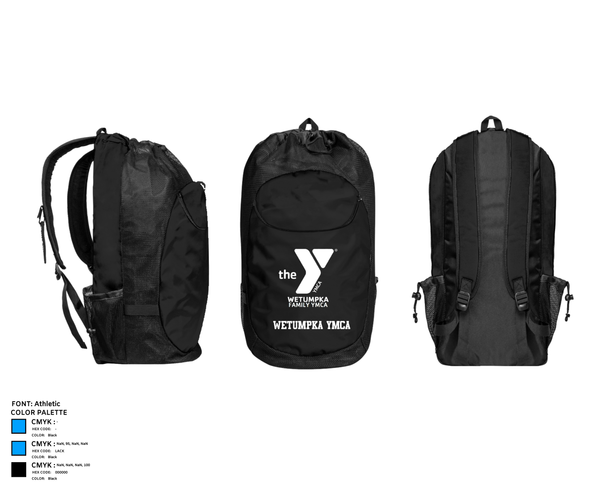 Gear Bag, Wetumpka YMCA, , Teamtime, Team time, sublimation, custom sports apparel, team uniforms, spirit wear, spiritwear, sports uniforms, custom shirts, team store, custom team store, fundraiser sports, apparel fundraiser