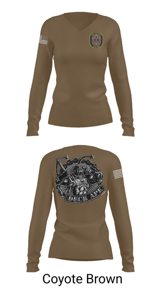 Womens Long Sleeve Vneck Shirt, DDG 103 OD, , Teamtime, Team time, sublimation, custom sports apparel, team uniforms, spirit wear, spiritwear, sports uniforms, custom shirts, team store, custom team store, fundraiser sports, apparel fundraiser