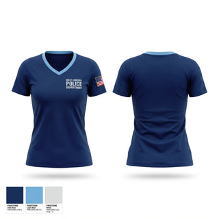 Womens Short Sleeve Vneck Shirt, West Concord Police Department, Police, Teamtime, Team time, sublimation, custom sports apparel, team uniforms, spirit wear, spiritwear, sports uniforms, custom shirts, team store, custom team store, fundraiser sports, apparel fundraiser