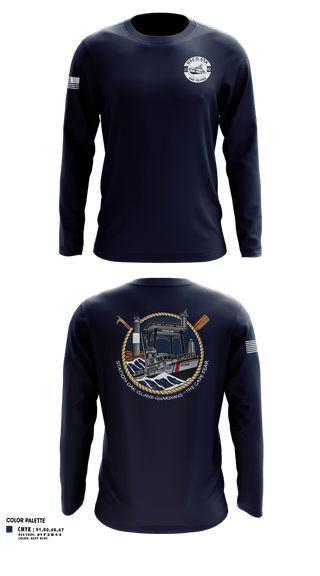 Long Sleeve Performance Shirt, CG STA OAK ISLAND, Coast Guard, Teamtime, Team time, sublimation, custom sports apparel, team uniforms, spirit wear, spiritwear, sports uniforms, custom shirts, team store, custom team store, fundraiser sports, apparel fundraiser