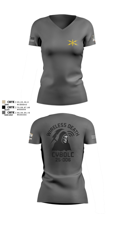 CyBOLC 25-006 6118734 Women's Short Sleeve V-neck Shirt - 4