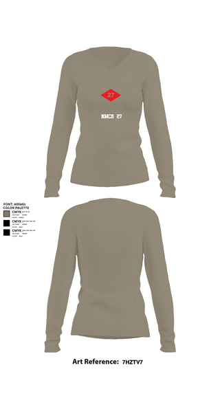Womens Long Sleeve Vneck Shirt, NMCB  27, Navy, Teamtime, Team time, sublimation, custom sports apparel, team uniforms, spirit wear, spiritwear, sports uniforms, custom shirts, team store, custom team store, fundraiser sports, apparel fundraiser