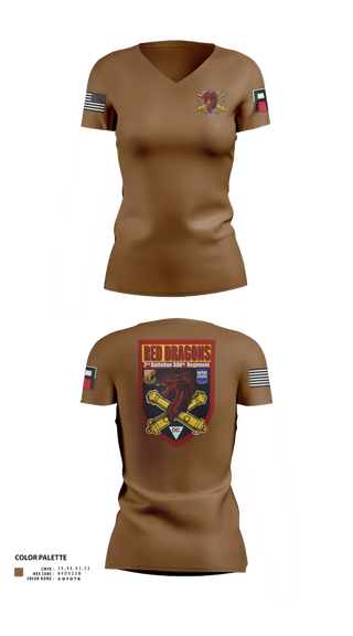 Womens Short Sleeve Vneck Shirt, 2-306th FAR, Army, Teamtime, Team time, sublimation, custom sports apparel, team uniforms, spirit wear, spiritwear, sports uniforms, custom shirts, team store, custom team store, fundraiser sports, apparel fundraiser
