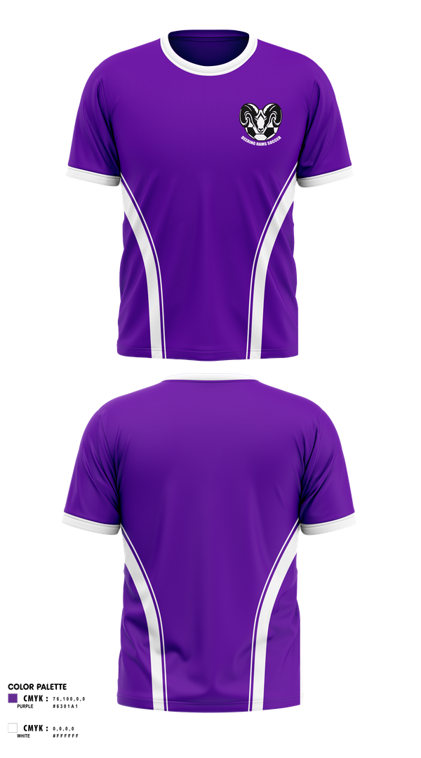 Short Sleeve Performance Shirt, Deering Rams Soccer, Men's Soccer, Teamtime, Team time, sublimation, custom sports apparel, team uniforms, spirit wear, spiritwear, sports uniforms, custom shirts, team store, custom team store, fundraiser sports, apparel fundraiser
