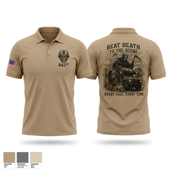 Short Sleeve Performance Polo, 441, Army, Teamtime, Team time, sublimation, custom sports apparel, team uniforms, spirit wear, spiritwear, sports uniforms, custom shirts, team store, custom team store, fundraiser sports, apparel fundraiser