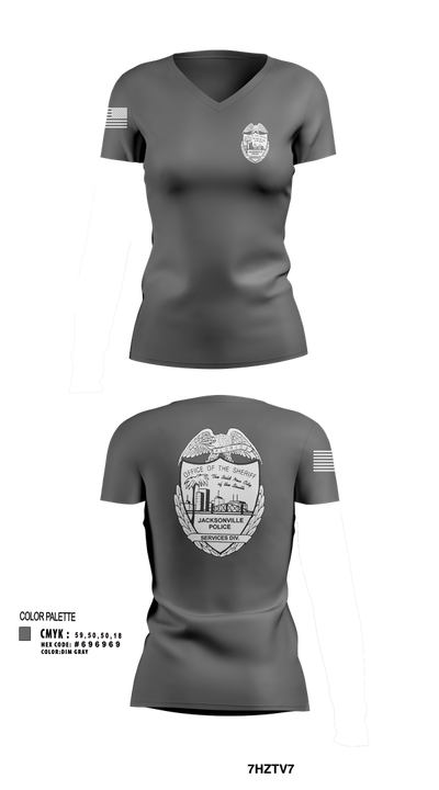 SERVICES DIV. 78217028 Women's Short Sleeve V-neck Shirt - 103