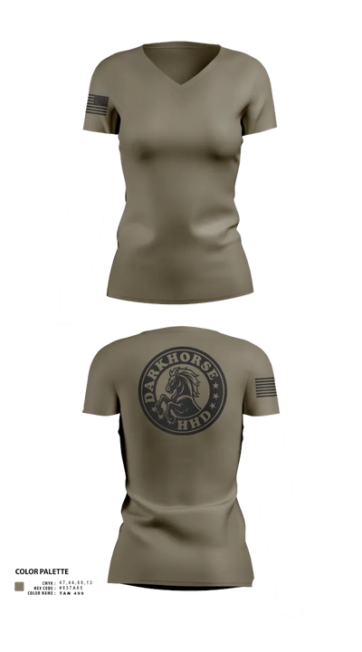 HHD, 627TH Hospital Center 42865574 Women's Short Sleeve V-neck Shirt - 10