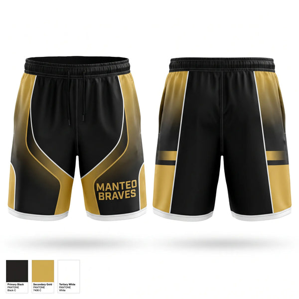 Athletic Shorts With Pockets, Manteo Braves, Women's Basketball, Teamtime, Team time, sublimation, custom sports apparel, team uniforms, spirit wear, spiritwear, sports uniforms, custom shirts, team store, custom team store, fundraiser sports, apparel fundraiser