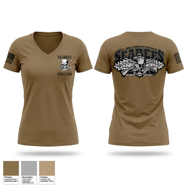 Womens Short Sleeve Vneck Shirt, NASTY NINE, Navy, Teamtime, Team time, sublimation, custom sports apparel, team uniforms, spirit wear, spiritwear, sports uniforms, custom shirts, team store, custom team store, fundraiser sports, apparel fundraiser