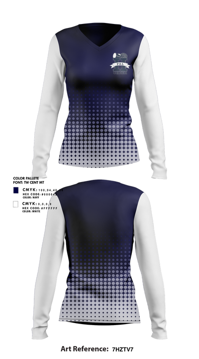 Hamilton PAL Cheer 7718803 Women's Long Sleeve V-neck Shirt - 1