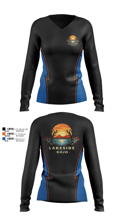 Lakeside Dojo 83865494 Women's Long Sleeve V-neck Shirt - 4