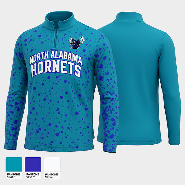 Quarter Zip Jacket, North Alabama Hornets, , Teamtime, Team time, sublimation, custom sports apparel, team uniforms, spirit wear, spiritwear, sports uniforms, custom shirts, team store, custom team store, fundraiser sports, apparel fundraiser