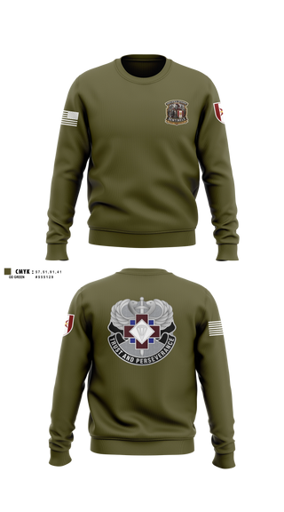 Crew Neck Sweatshirt, 528th MED DET COSC, Army, Teamtime, Team time, sublimation, custom sports apparel, team uniforms, spirit wear, spiritwear, sports uniforms, custom shirts, team store, custom team store, fundraiser sports, apparel fundraiser