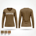USVDIV32 10936410 Women's Long Sleeve V-neck Shirt - 1